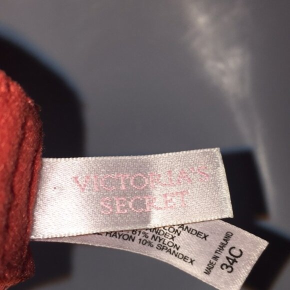 Victoria’s Secret Red Floral Lace Bra Size 34C - Picture 6 of 13